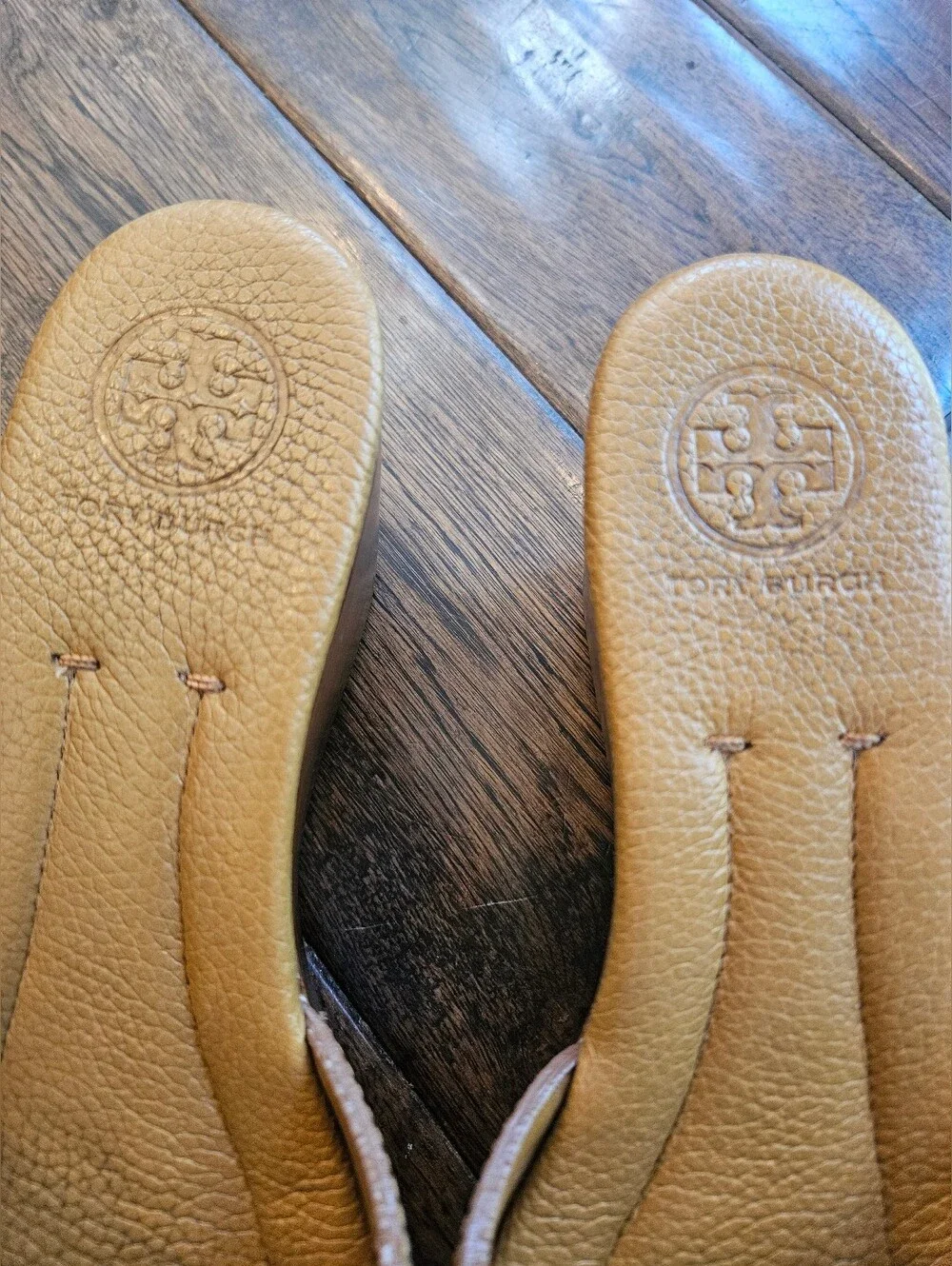 Tory Burch Tan Leather Selma Platform Wedge Sandals Size 8